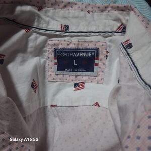 Men's Casual Button-Down Shirt in Soft Pink Micro Check